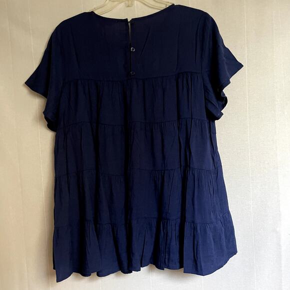 Davi&Dani NWT Boho Embroidered Top Medium Western Cottage - Picture 4 of 4